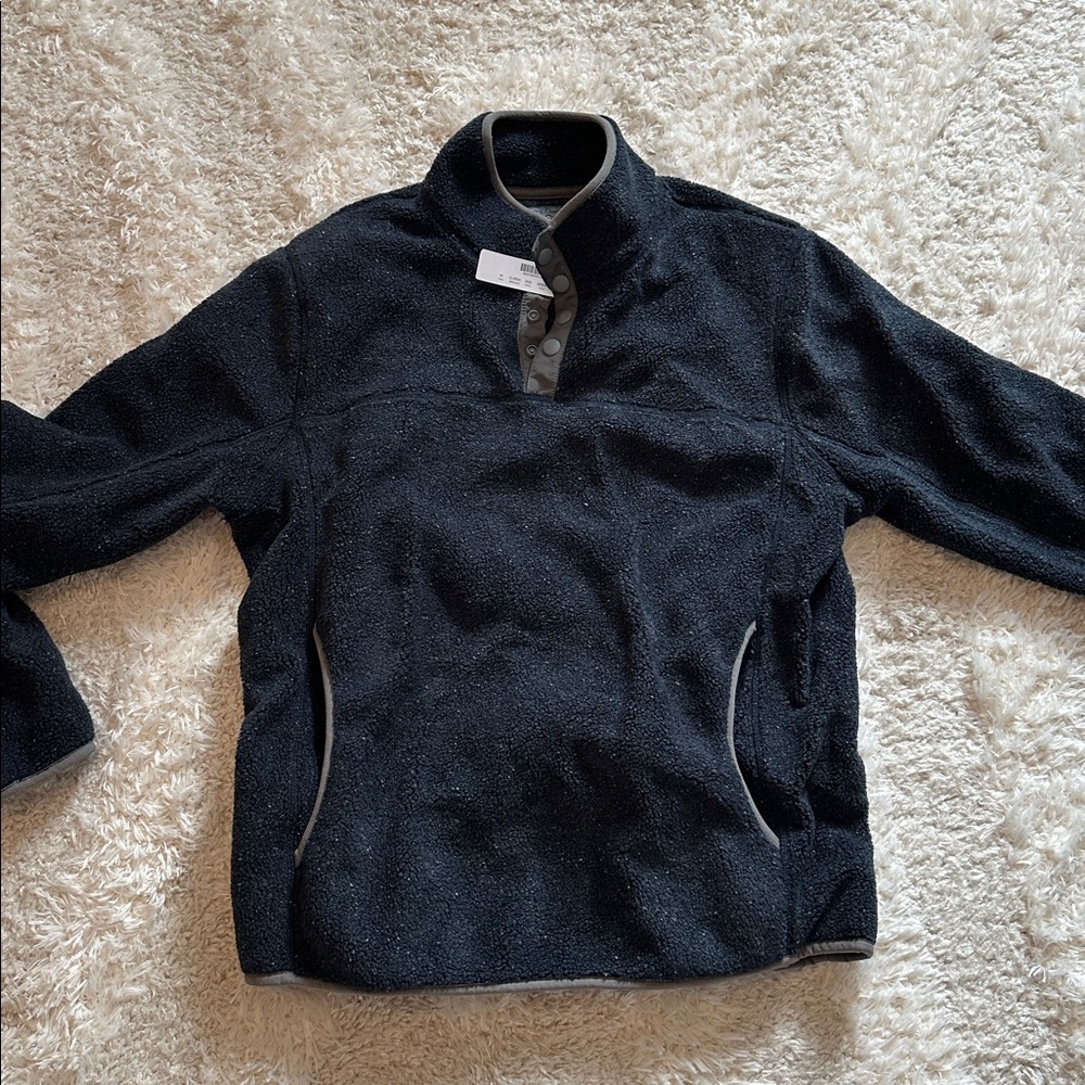 J Crew Charcoal Fleece Pullover